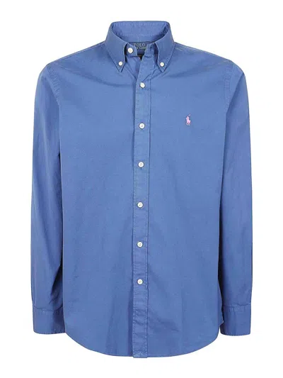 Polo Ralph Lauren Sport Shirt In Dark Blue
