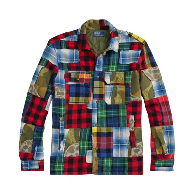 Pre-owned Polo Ralph Lauren Sport Shirt 'flannel Patchwork' | Multi-color | Men's Size S