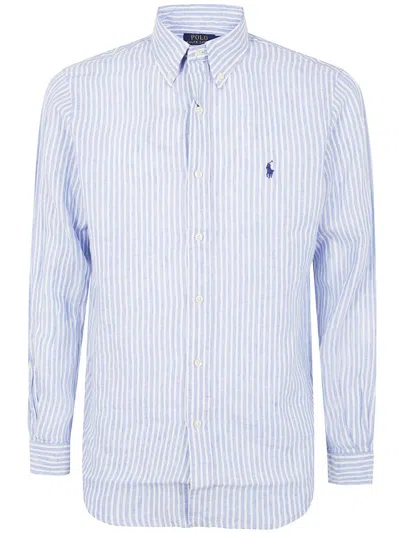 Polo Ralph Lauren Sport Shirt Long Sleeve In Blue