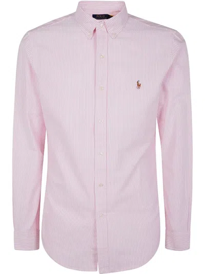 POLO RALPH LAUREN SPORT SHIRT LONG SLEEVE,710.953710.001 NEW ROSE WHITE