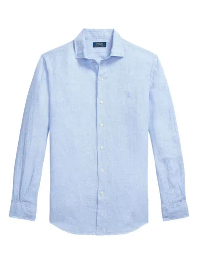 Polo Ralph Lauren Sport Shirt Long Sleeve Clothing In Blue Hyacinth