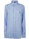 Polo Ralph Lauren Slim Fit Oxford Shirt Man Shirt Grey Size Xxl Cotton In Blue