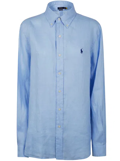 Polo Ralph Lauren Sport Shirt Long Sleeve In Blue
