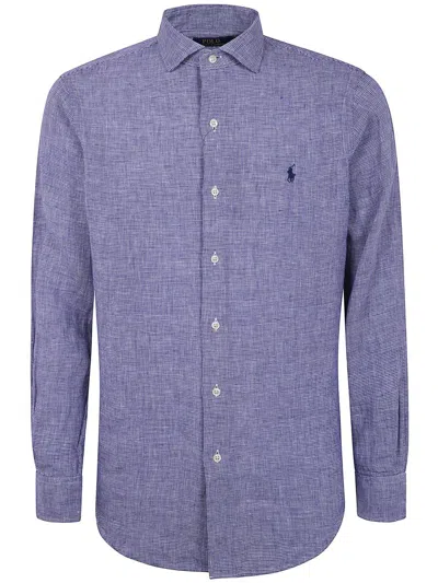 Polo Ralph Lauren Sport Shirt Long Sleeve Clothing In Blue