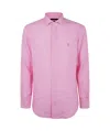 Polo Ralph Lauren Custom Fit Stretch Poplin Shirt Man Shirt Pink Size Xxl Cotton, Elastane In Pink White