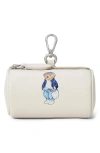 Polo Ralph Lauren Spring Bear Leather Coin Pouch In White