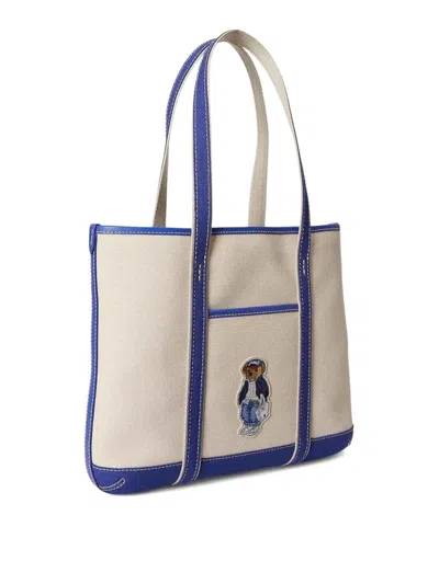Polo Ralph Lauren Spring Bear Small Tote Bag In White