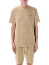 Polo Ralph Lauren Crew Neck Short Sleeves In Coastal Beige