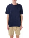 Polo Ralph Lauren Cotton Blend Logo Crewneck T-shirt In Newport Navy