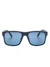 Polo Ralph Lauren Square-frame Matte Sunglasses In Blue