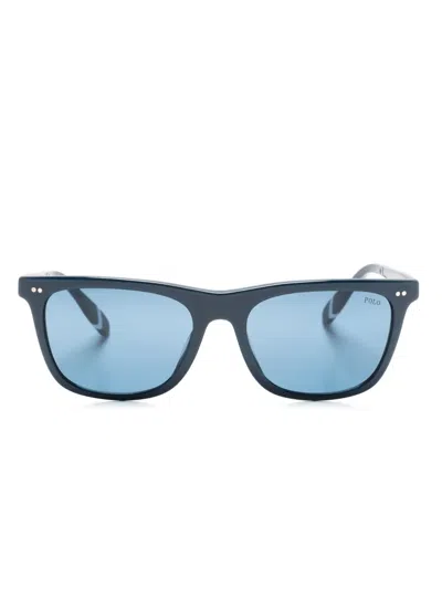 Polo Ralph Lauren Square-frame Tortoiseshell Sunglasses In Blue