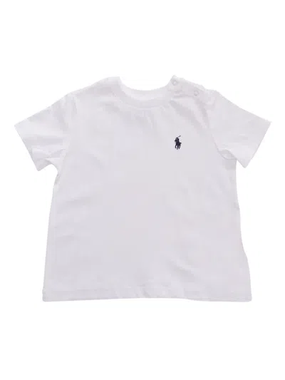 Polo Ralph Lauren Pony Logo T-shirt In Bianco
