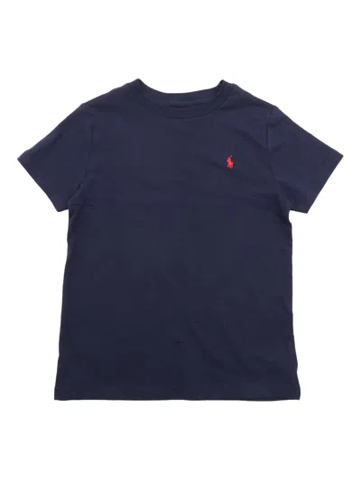 Polo Ralph Lauren Kids' Logo-print Cotton T-shirt 3-24 Months In Navy