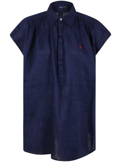 Polo Ralph Lauren Ss Lra St Short Sleeve Button Front Shirt In Blue