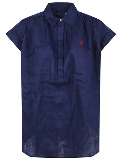 Polo Ralph Lauren Ss Lra St-short Sleeve-button Front Shirt In Blue