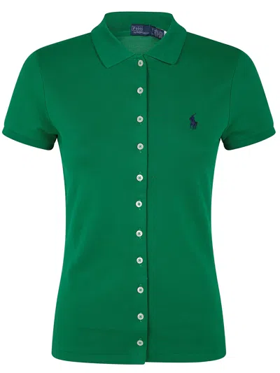 Polo Ralph Lauren Ss Msh Bt Pl Short Sleeve Polo Shirt In Green