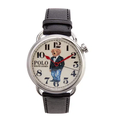 Polo Ralph Lauren Stainless Steel Tuxedo Polo Bear Watch