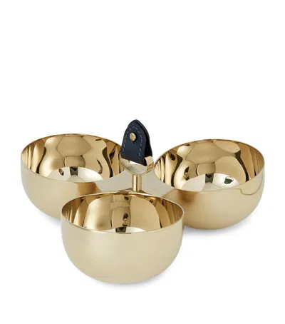 Polo Ralph Lauren Stainless Steel Wyatt Triple Nut Bowl In Gold