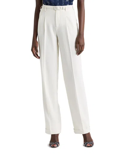 Polo Ralph Lauren Stamford Straight-leg Belted Pants In Cream