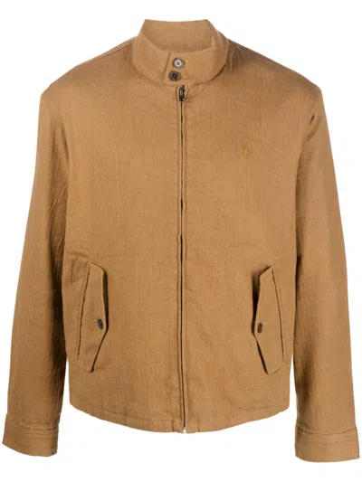 Polo Ralph Lauren Stand-up Collar Shirt Jacket In Grün