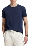 Polo Ralph Lauren Pocket Crew Neck Short Sleeve T-shirt In Newport Navy