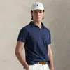 Polo Ralph Lauren Standard Fit Cotton-linen Polo Shirt In Newport Navy
