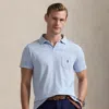 Polo Ralph Lauren Standard Fit Cotton-linen Polo Shirt In Office Blue