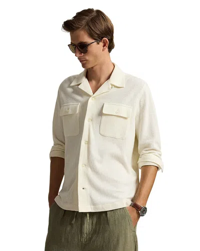 Polo Ralph Lauren Standard Fit Honeycomb Camp Shirt In White