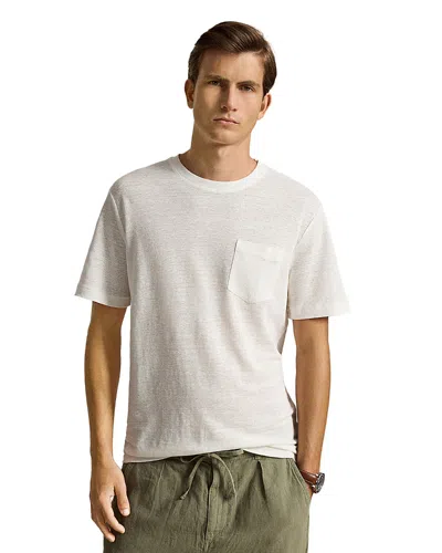 Polo Ralph Lauren Standard Fit Linen Mesh T-shirt In Neutral