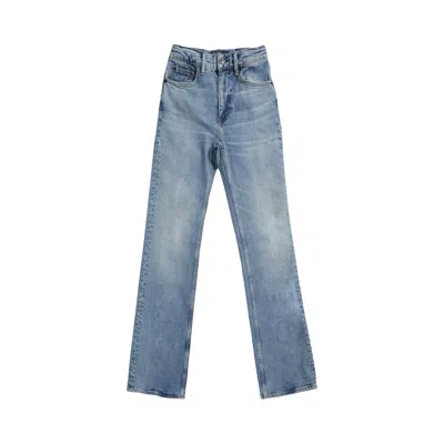 Pre-owned Polo Ralph Lauren Standard Full Length Flare Jeans 'bruini Wash' | Blue | Women's Size 30
