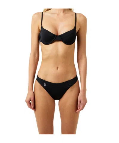 Polo Ralph Lauren Steel Ring Bikini Top In Black
