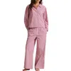 Polo Ralph Lauren Stitched Long Pajamas In Pink