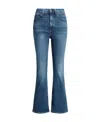 Polo Ralph Lauren High-waisted Flared Jeans With Cropped Leg And Vintage Wash In Blue