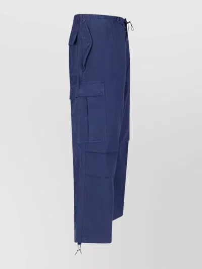 Polo Ralph Lauren Straight Cargo Pants Wide Cut Pockets In Blue