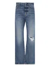 Polo Ralph Lauren Straight Leg Trousers Distressed Detail In Blue