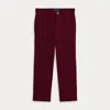 Polo Ralph Lauren Kids' Straight Fit Flex Abrasion Twill Pant In Classic Wine