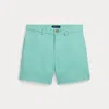 Polo Ralph Lauren Kids' Straight Fit Flex Abrasion Twill Short In Bayside Green