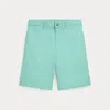 Polo Ralph Lauren Kids' Straight Fit Flex Abrasion Twill Short In Bayside Green