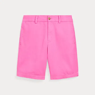 Polo Ralph Lauren Kids' Straight Fit Linen-cotton Short In Laguna Pink