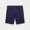 Polo Ralph Lauren Kids' Straight Fit Linen-cotton Short In Newport Navy