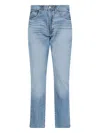 Polo Ralph Lauren Straight Trousers With Five Pockets And Belt Loops In Light Blue