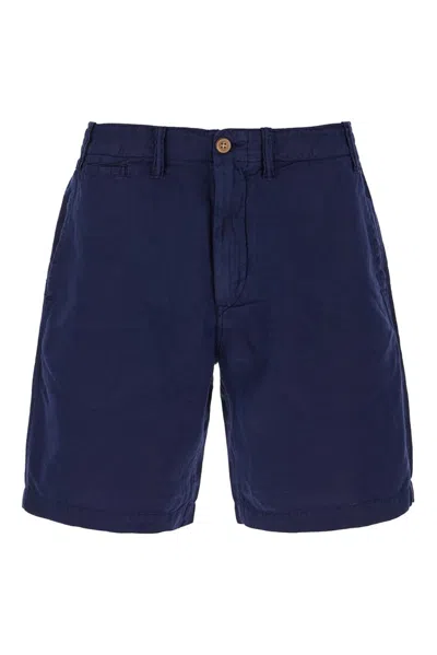 Polo Ralph Lauren Straight Leg Bermuda Shorts In Navy