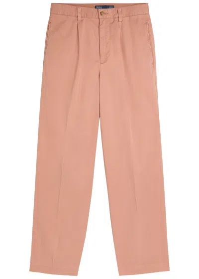 Polo Ralph Lauren Straight-leg Cotton-blend Trousers In Pink