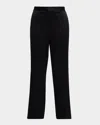 Polo Ralph Lauren Straight-leg Crepe Back Satin Pants In Multi
