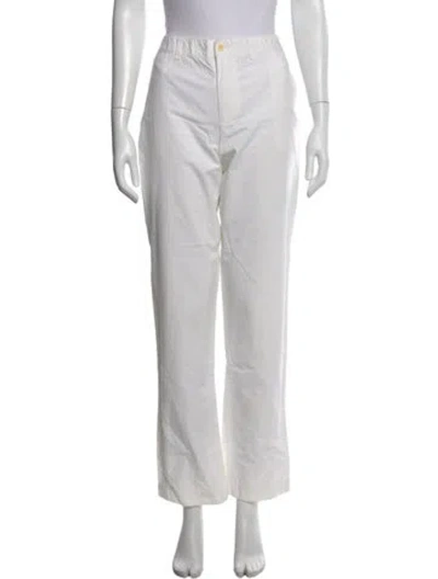 Pre-owned Polo Ralph Lauren Straight Leg Pants In White