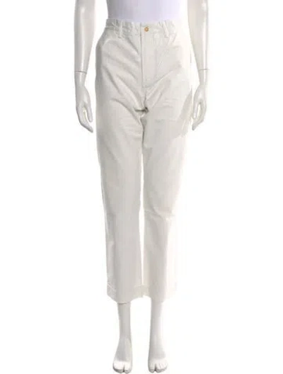 Pre-owned Polo Ralph Lauren Straight Leg Pants In White