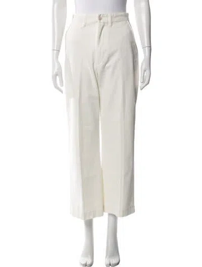 Pre-owned Polo Ralph Lauren Straight Leg Pants In White