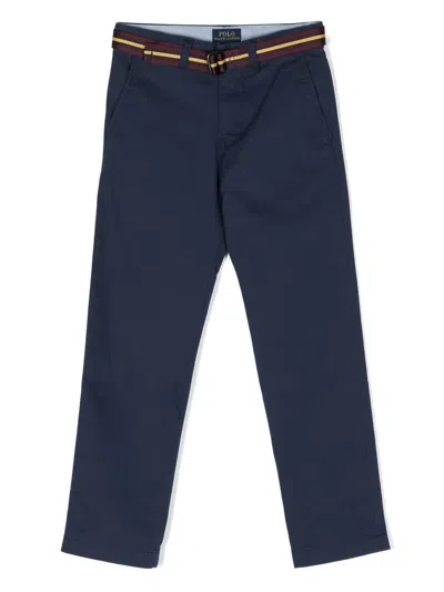 Polo Ralph Lauren Kids' Straight-leg Slim-fit Chinos In Blue