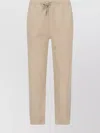 Polo Ralph Lauren Straight Leg Trousers With Elastic Waistband And Cuffs In Neutrals