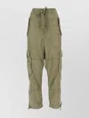 Polo Ralph Lauren Green Cargo Tapered Pants With Drawstring In Lyocell Blend Woman In Green